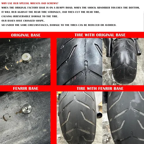 Vista 2 de Fenrir Kit de base de tornillo de asiento de liberación rápida personalizada de acero inoxidable 304 acabado negro para Harley Davidson 1997-ahora