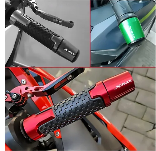 Vista 2 de Motorcycle Motorcycle Handlebar Counterweight Grips Ends 7/8'' 22mm Handle Bar Cap Hand Grips Bar End Plug for Xmax 300 400 125 250 Handle end Black