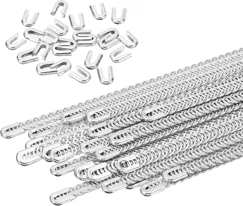 Vista 11 de PATIKIL Deshuesado de acero inoxidable 304 en espiral de 0.157 in, corsé de metal plano con 24 puntas de acero para corsé, cordones, disfraces