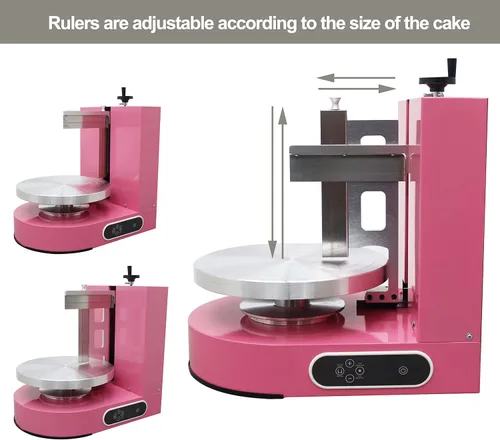 Vista 2 de Máquina eléctrica para decoración de tartas, recubrimiento en crema, espátula de superficie lisa para pasteles de 4 a 12 pulgadas, velocidad