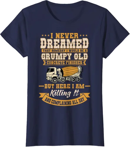 Vista 38 de Divertida camiseta de trabajador con acabado de hormigón antiguo, Negro, S