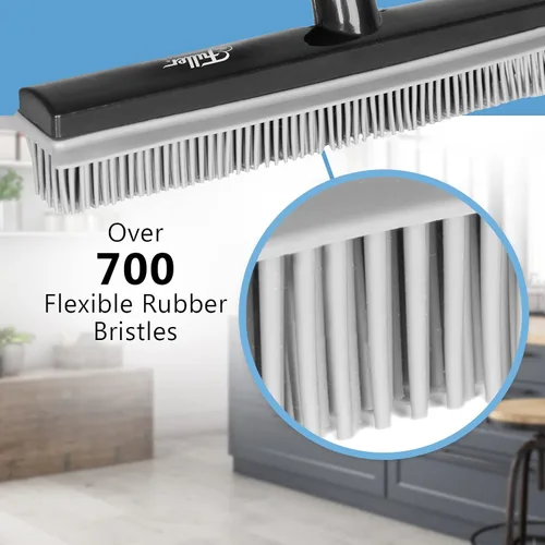 Vista 3 de Fuller Brush Escoba de goma, para alfombras, suelos, escaleras, tapicería, acción electrostática, elimina las partículas de suciedad del pelo