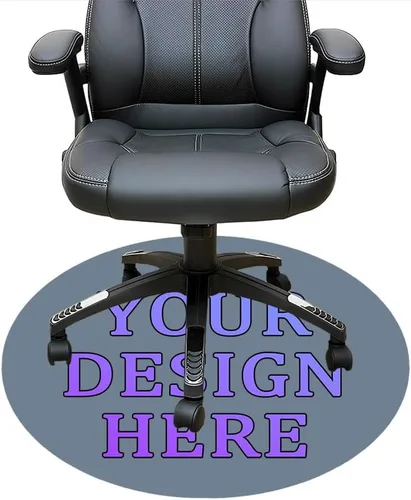 Vista 82 de Tapete redondo personalizado para silla de escritorio de oficina, diseño de tu propio logotipo de foto, texto, alfombrillas circulares