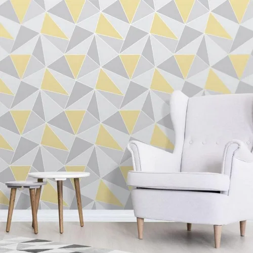 Vista 5 de Fine Decor Wallcoverings FD41993 UK Apex Geo - Papel pintado de pared lateral, oro rosa, rollo completo, 33.0 ft* 20.5 in