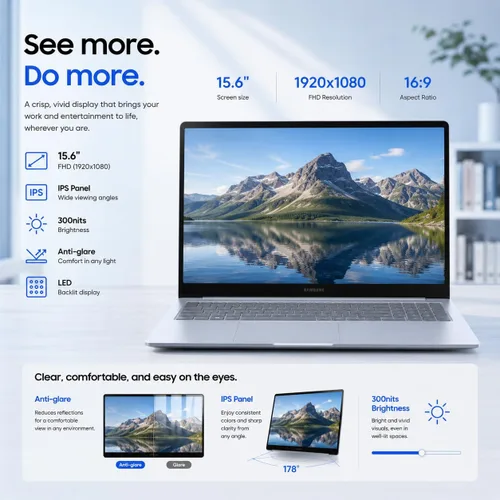 Vista 2 de Samsung Galaxy Book4 Edge, LED de 15.6 pulgadas, Snapdragon X, DDR5 de 16