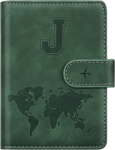 Vista 31 de Funda para Pasaporte Personalizada con Letra de la A a la Z, Billetera de Viaje con Bloqueo RFID, Funda para Pasaporte, Estuche para Pasaporte