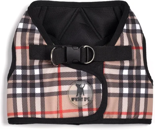 Vista 10 de THE WORTHY DOG Easy Step-in Mesh Harness for Small Dogs, Red Be Mine - Rojo