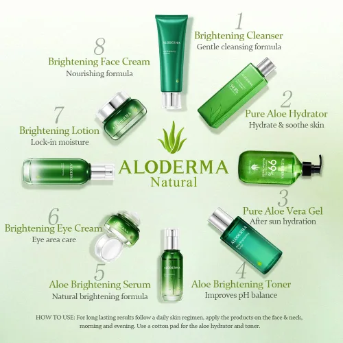 Vista 8 de Aloderma Jabón facial iluminador de piel con 77% aloe vera orgánico, limpiador diario iluminador natural con regaliz para piel radiante, limpiador