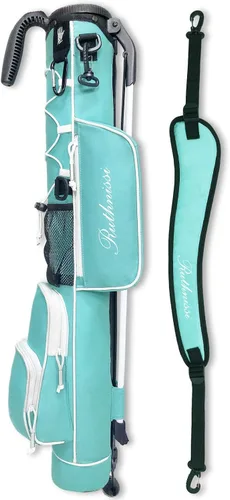 Vista 3 de Bolsa de golf ligera y fácil de transportar con correa acolchada, bolsa de golf duradera para hombres y mujeres