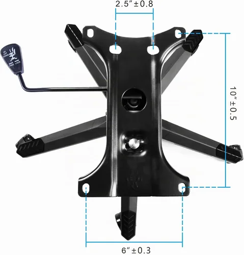 Vista 3 de Frassie Reemplazo de base de silla de juegos de nailon de 28 pulgadas con cilindro de soporte de placa inferior, 5 ruedas (negro)