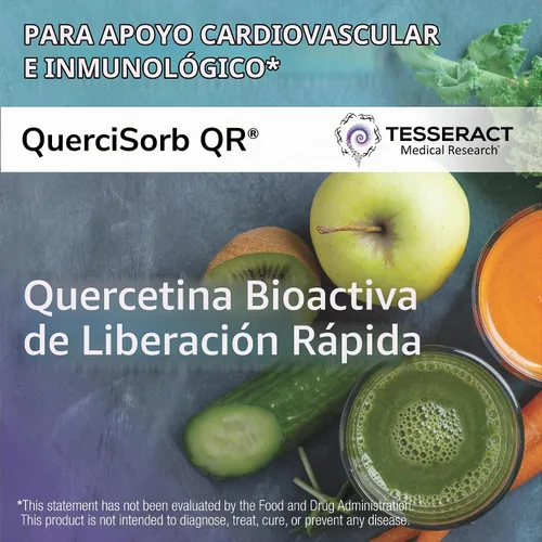 Vista 2 de Tesseract QuerciSorb QR, suplemento de quercetina, 350 mg, 90 cápsulas Liberación rápida, antioxidante y apoyo inmunológico, absorción avanzada