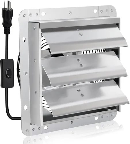 Vista 9 de Ventilador de escape de obturador de 10" 820 CFM, ventilador montado