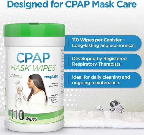 Vista 5 de RespLabs Medical - Toallitas de limpieza para máscaras CPAP