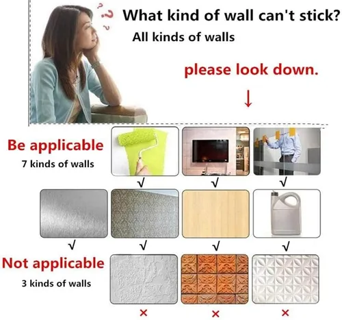Vista 6 de Calcomanías de espejo de bricolaje, 20 calcomanías extraíbles 3D para espejo de pared, espejos acrílicos con patrón geométrico de clave griega