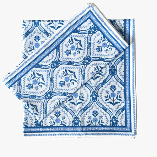 Vista 71 de Fingercraft - Juego de 12 servilletas de tela de mezcla de algodón y lino, con estampado, perfecta para fiestas, cenas, bodas, cócteles y Navidad