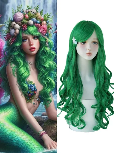 Vista 3 de 7JHH WIGS SONICC Raven - Peluca corta y recta, parte media, color azul, peluca de 20 pulgadas para cosplay, para mujer, fiesta de Halloween, usada