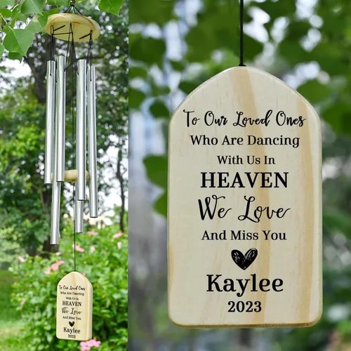 Vista 6 de Campanillas de viento conmemorativas para la pérdida de la madre, regalo de condolencias en memoria de mamá