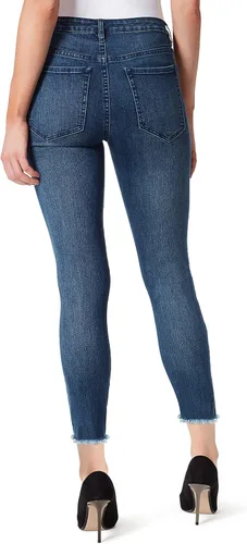 Vista 3 de Jessica Simpson Jeans de tobillo de tiro alto y desgastados para mujer