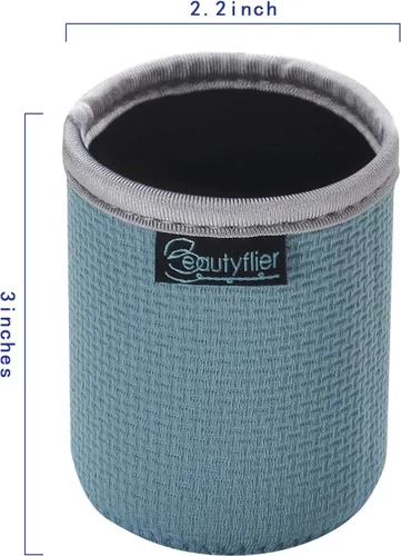 Vista 3 de Beautyflier Paquete de 4 fundas aislantes de neopreno antideslizantes en relieve, fundas gruesas y plegables para latas de bebidas, para fiestas