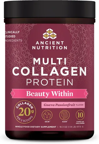 Vista 8 de Ancient Nutrition - Polvo de Proteína de Colágeno, Proteína Multicolágeno, Péptidos de Colágeno Hidrolizados para la Piel y las Uñas, Suplemento