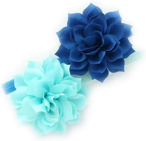 Vista 50 de Diademas de flores de pétalos para bebés y niñas, par elástico para niños pequeños