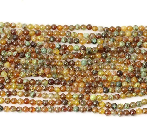 Vista 4 de Cuentas redondas sueltas de ágata estilo antiguo vena de dragón de 6mm, cuentas para diseño de joyas, 60 cuentas