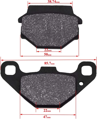 Vista 4 de Pastillas de freno delanteras compatibles con KAWASAKI KLR 250 D2-D22 KLR250 1984 1985 1986 1987-2005 KX 250 D1 KX 500 B1 1985 KX250 KX500 GT 550 GT