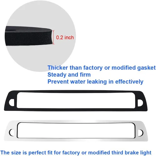 Vista 3 de Tercera tercera junta de sello de luz de freno compatible con Dodge Ram 1500 1994 a 2001, Ram 2500 3500 1994 a 2002 lámpara de parada de montaje