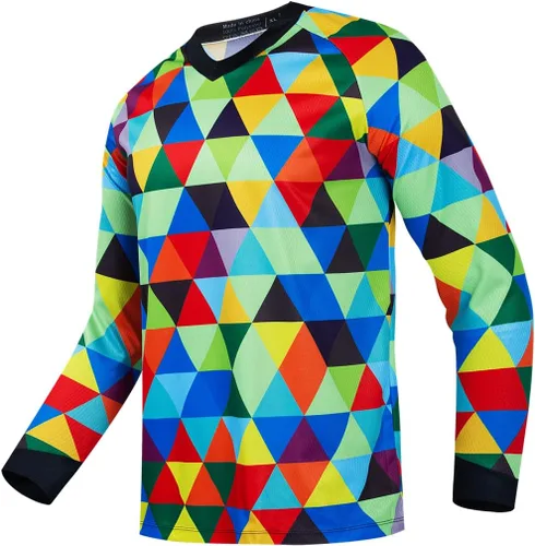 Vista 115 de Hotlion Camiseta de ciclismo para hombre, manga larga, MTB Motocross, ropa de carreras todoterreno