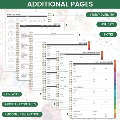 Vista 4 de 2027-2029 Monthly Planner - 3 Year Monthly Calendar 2027-2029