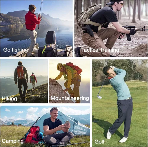 Vista 7 de FEIXIANG Pantalones de senderismo para hombre, ligeros, tácticos, de secado rápido, impermeables, con 4 bolsillos con cremallera