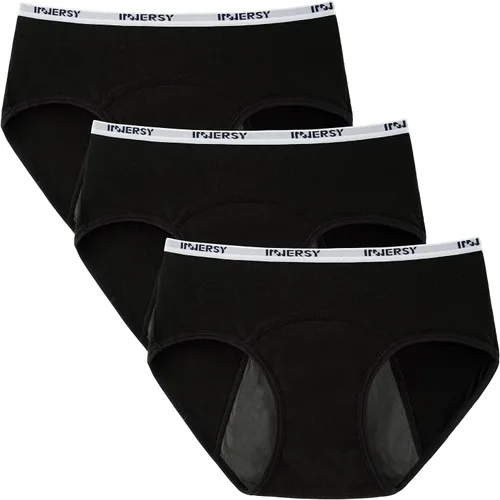 Vista 11 de INNERSY Ropa interior de período para adolescentes y niñas, de algodón, a prueba de fugas, paquete de 3 Básicos