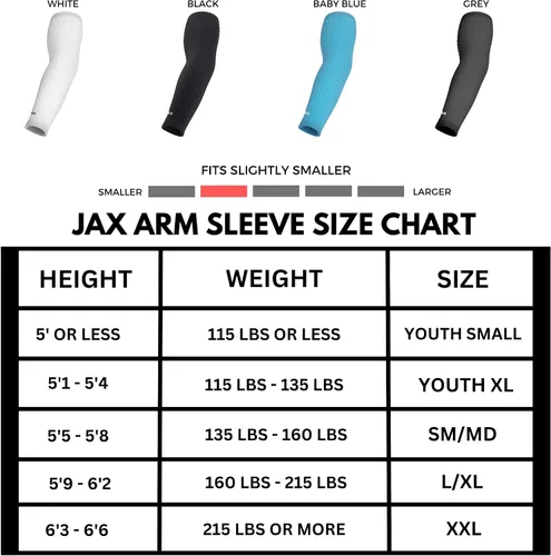 Vista 7 de Jax Baseball Arm Sleeves - Youth and Adult