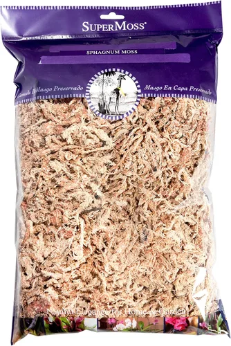 Vista 10 de SuperMoss (22306) Musgo Sphagnum, fibra de larga duración superior retención de agua para orquídeas y plantas de vivero, 4 onzas de color blanco