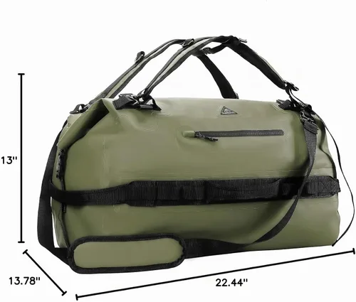 Vista 10 de Haimont Mochila Duffel Grande Impermeable con Parte Superior Enrollable, Bolsa Duffel Seca de Servicio Pesado para Navegación, Viajes, Camping