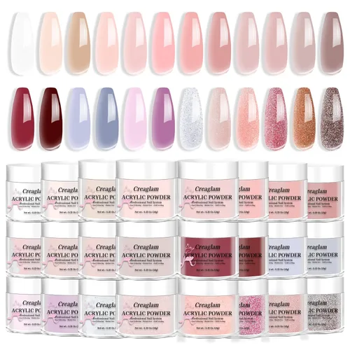 Vista 10 de Kit de polvo acrílico de 16 colores - para extensiones francesas de uñas DIY y arte 3D, no se necesita lámpara, sin amarillamiento, calidad de salón