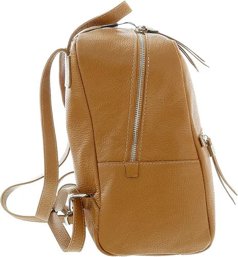 Vista 3 de Pierre Cardin Mochila clásica de cuero camello para mujer, Camel, 11-11-6.5