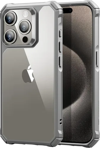 Vista 7 de ESR Funda para iPhone 15 Pro, protección de grado militar con esquinas que absorben los golpes, parte trasera acrílica resistente a los arañazos