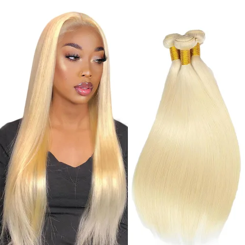 Vista 135 de 300g 1B27 Human Hair Bundles Honey Blonde Bundles Human Hair 10A Brazilian Virgin Remy Hair Extensions 8 10 12 Inch
