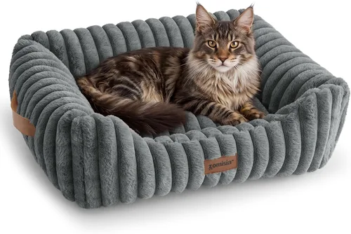 Vista 12 de ZOMISIA Cama para perros pequeños, cama para gatos de interior con funda