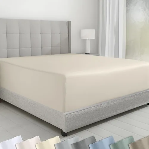 Vista 10 de California Design Den - Sábana bajera ajustable de algodón de 600 hilos, con bolsillo profundo elástico