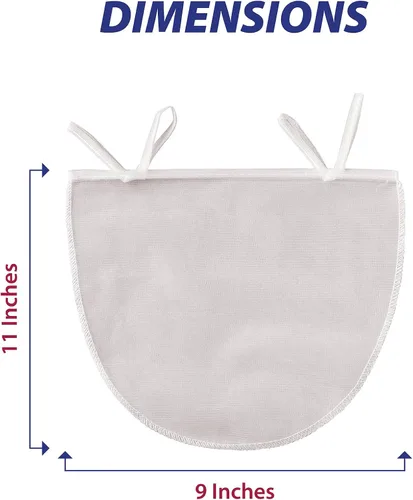 Vista 5 de HIC Kitchen Bolsa de leche de nueces sin blanquear con cierre de cordón, 11 x 9 pulgadas, juego de 2