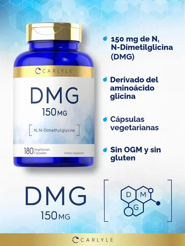 Vista 4 de Carlyle DMG N-dimetilglicina 150 mg 180 Cápsulas