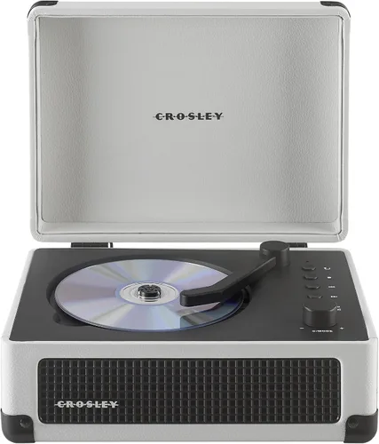 Vista 8 de Crosley CR3505DP-WF Reproductor de CD Cruiser, granja blanca Casa de campo blanca