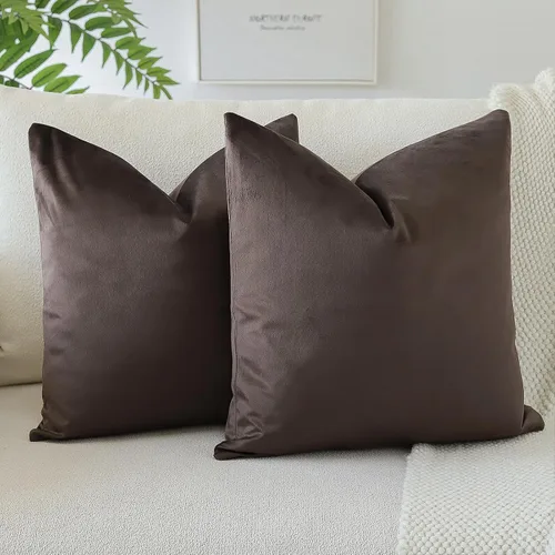 Vista 31 de OTOSTAR - Fundas de almohada decorativas de 16 x 16 pulgadas, fundas de cojín de terciopelo suave, fundas cuadradas para sofá, cama, sofá del hogar