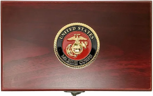 Vista 6 de Set de Regalo del Cuerpo de Marines Cartas de Juego con Dados del USMC Juego de Cartas y Dados EGA Oficialmente Licenciado Gran Regalo