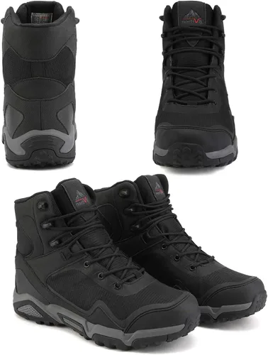 Vista 7 de NORTIV 8 Botas de senderismo impermeables para hombre, zapatos de montañismo para mochileros