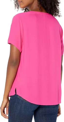 Vista 2 de Tienda Essentials - Blusa tejida de manga corta para mujer