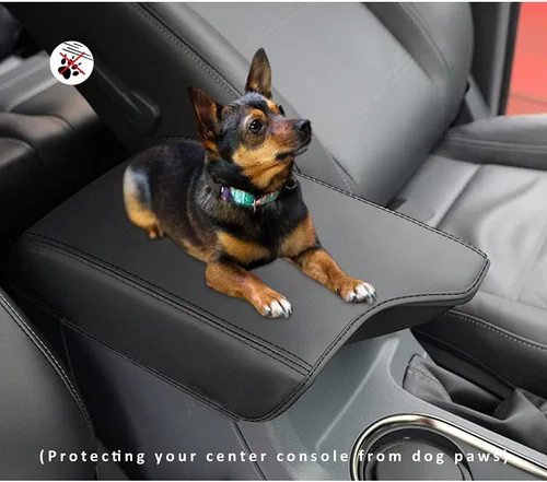 Vista 4 de INTGET Cubierta de Reposabrazos de Consola Central para Accesorios Ford Ranger 2019 2020 2021 2022 2023 Interior de Cuero Cubierta de Consola