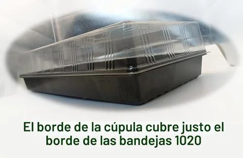 Vista 7 de RooTrimmer 10 Piezas Cúpula de Humedad, Cúpula de Plástico Transparente para Inicio de Semillas 1020 Cubiertas de Bandeja Humidificantes y Aislantes